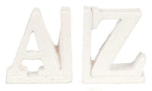 Dollhouse Miniature Resin A-Z Bookends